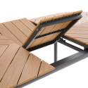 Table de jardin extensible rectangulaire en polywood 180/220 cm avec 6 chaises et 2 chaises avec accoudoirs