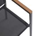 Table de jardin extensible rectangulaire en polywood 180/220 cm avec 6 chaises et 2 chaises avec accoudoirs