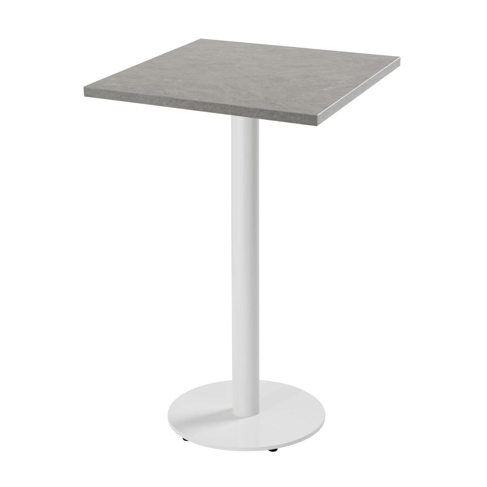 Table haute 60 x 60 cm en aggloméré avec revêtement mélaminé