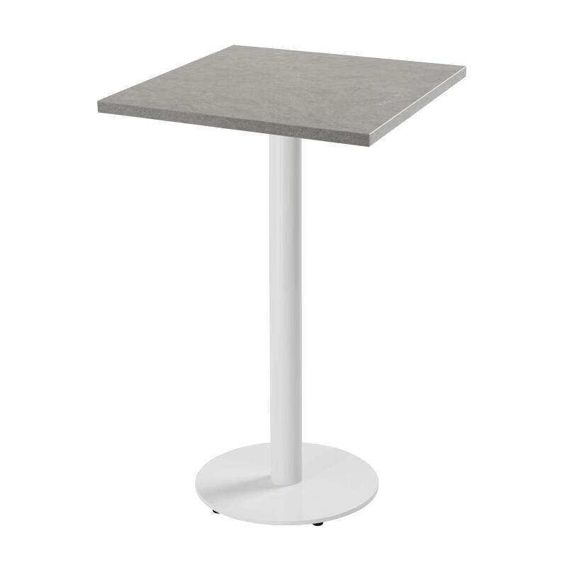 Table haute 60 x 60 cm en aggloméré avec revêtement mélaminé