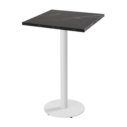 Table haute 60 x 60 cm en aggloméré avec revêtement mélaminé