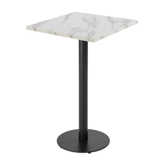 Table haute 60 x 60 cm en aggloméré avec revêtement mélaminé