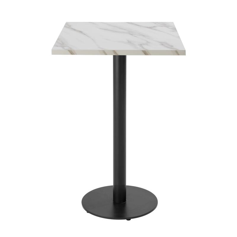 Table haute 60 x 60 cm en aggloméré avec revêtement mélaminé