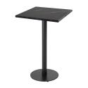 Table haute 60 x 60 cm en aggloméré avec revêtement mélaminé