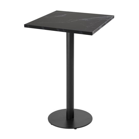 Table haute 60 x 60 cm en aggloméré avec revêtement mélaminé