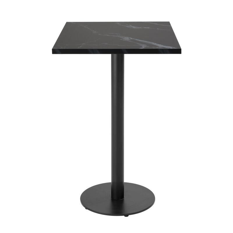 Table haute 60 x 60 cm en aggloméré avec revêtement mélaminé