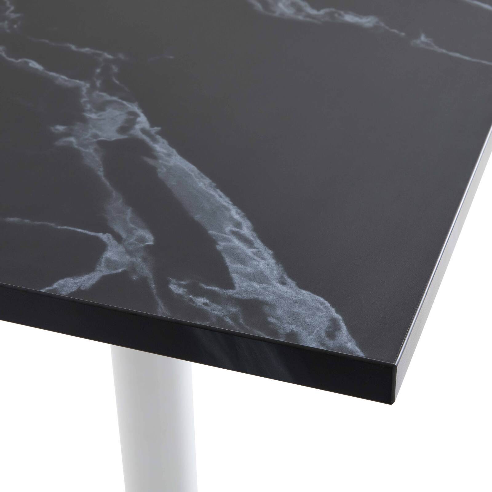 Table haute 60 x 60 cm en aggloméré avec revêtement mélaminé