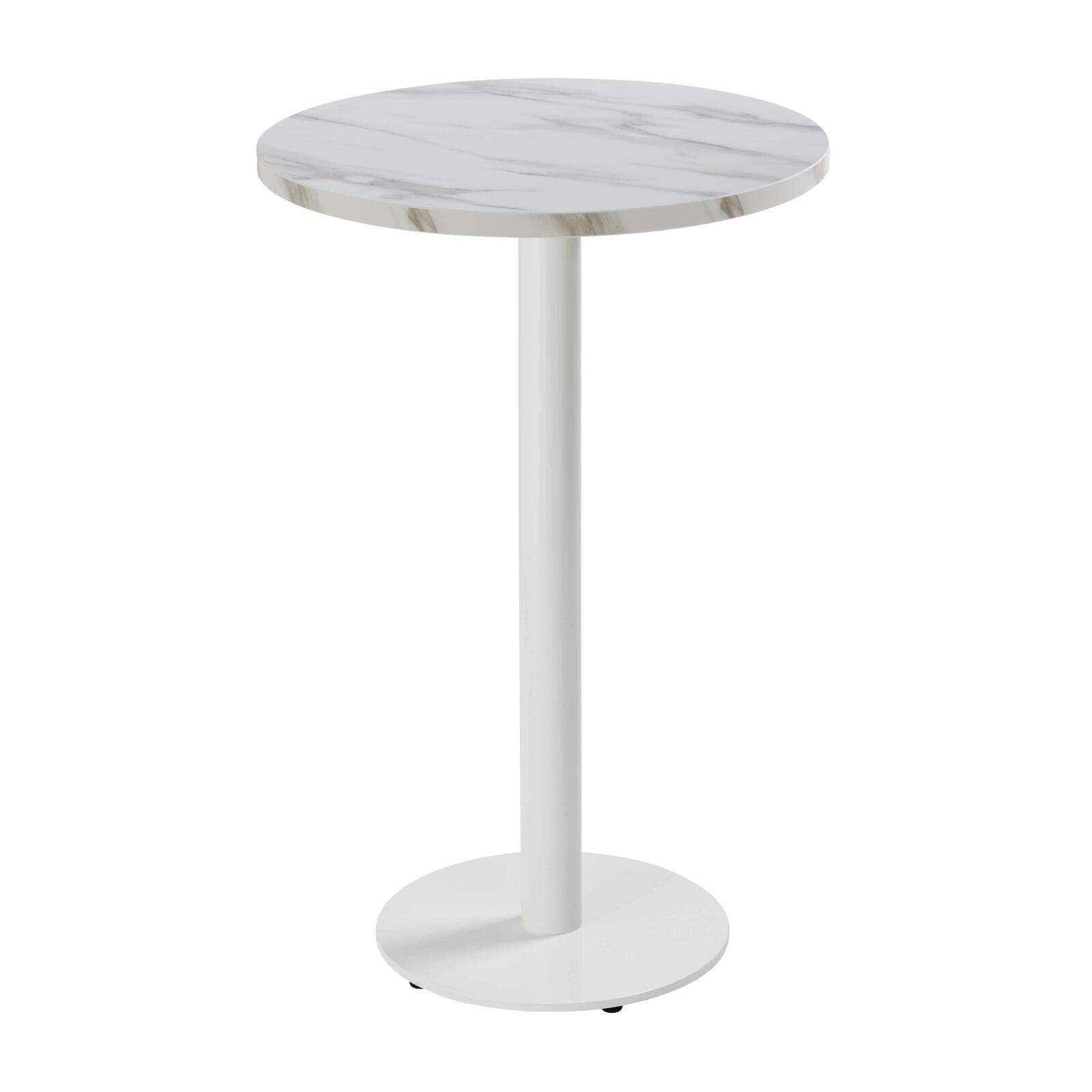 Table haute ronde Ø60 cm en aggloméré avec revêtement mélaminé
