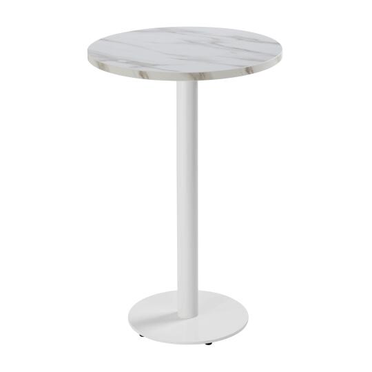 Table haute ronde Ø60 cm en aggloméré avec revêtement mélaminé