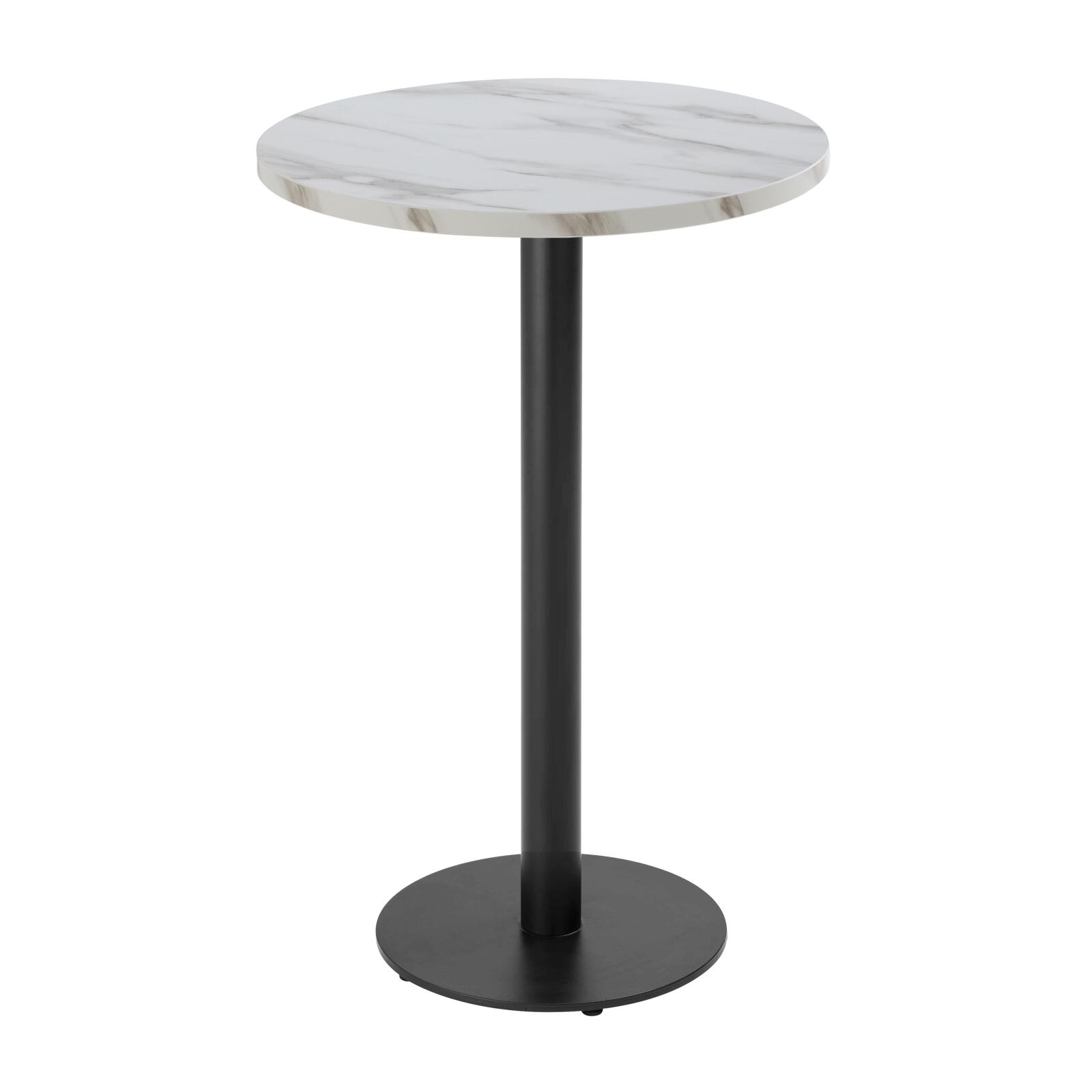 Table haute ronde Ø60 cm en aggloméré avec revêtement mélaminé