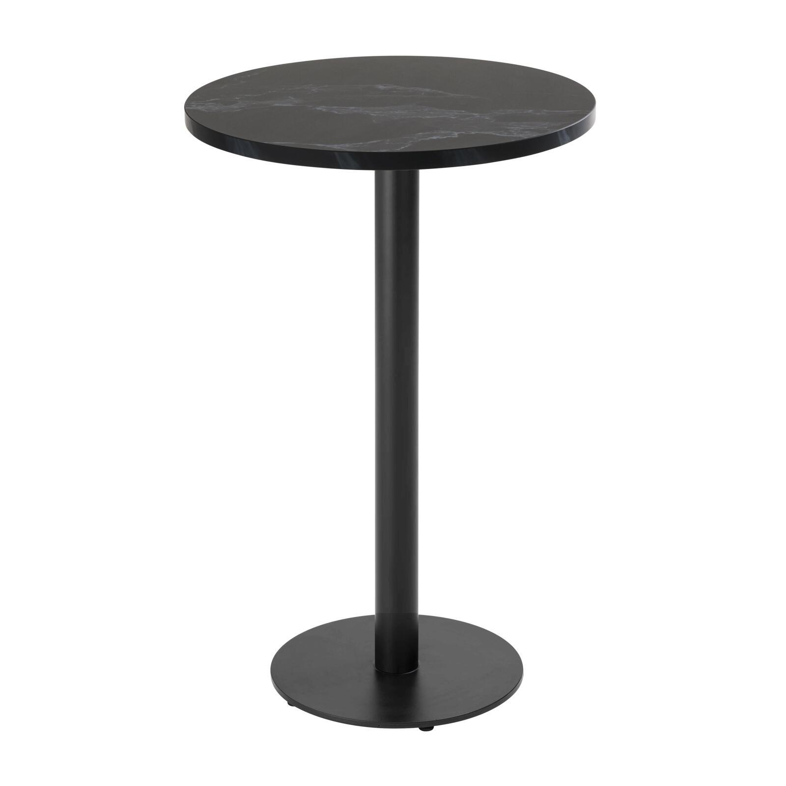 Table haute ronde Ø60 cm en aggloméré avec revêtement mélaminé