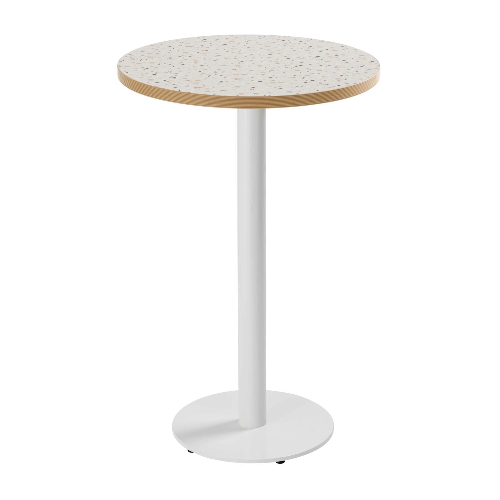 Table haute ronde Ø60 cm en aggloméré avec revêtement mélaminé