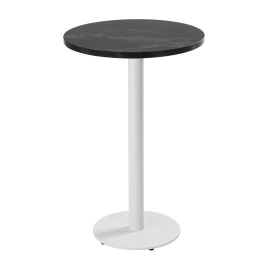 Table haute ronde Ø60 cm en aggloméré avec revêtement mélaminé