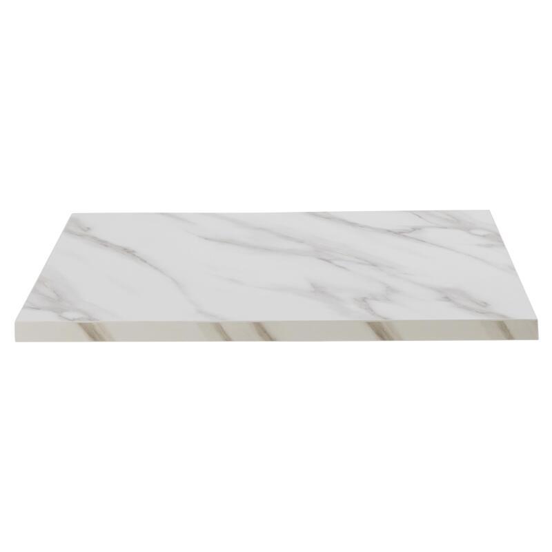 Plateau de table carré en aggloméré avec revêtement mélaminé 60 x 60 cm