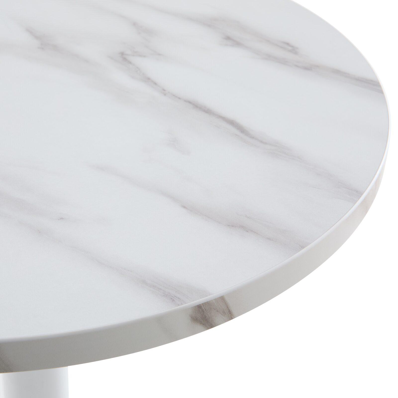 Table ronde Ø60 cm en aggloméré avec revêtement mélaminé