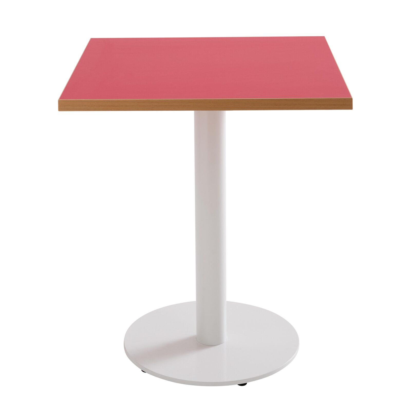 Plateau de table carré 60 x 60 cm en mélaminé avec bords en PVC