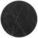 Table à manger ronde Ø 60 cm en contreplaqué avec revêtement stratifié et bords en aluminium