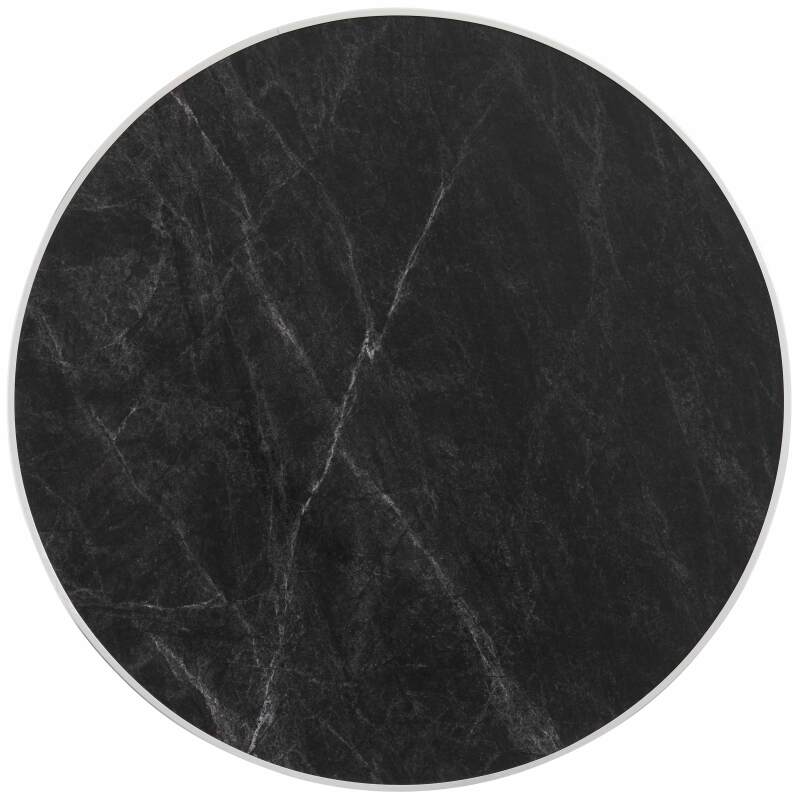 Table à manger ronde Ø 60 cm en contreplaqué avec revêtement stratifié et bords en aluminium (2/7)