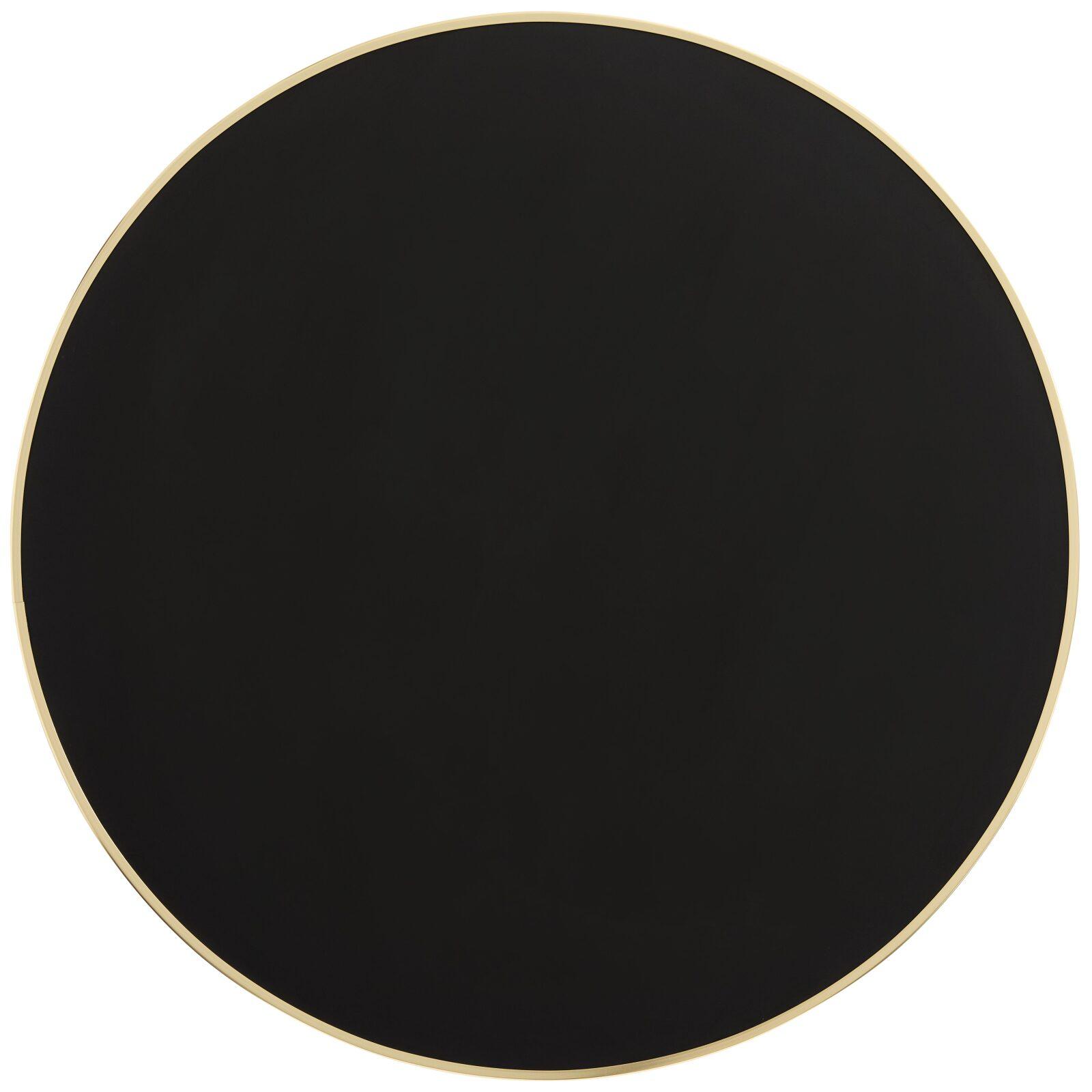 Table à manger ronde Ø 60 cm en contreplaqué avec revêtement stratifié et bords en aluminium