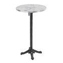 Table haute inclinable Ø 60 cm en contreplaqué avec revêtement stratifié et bords en aluminium