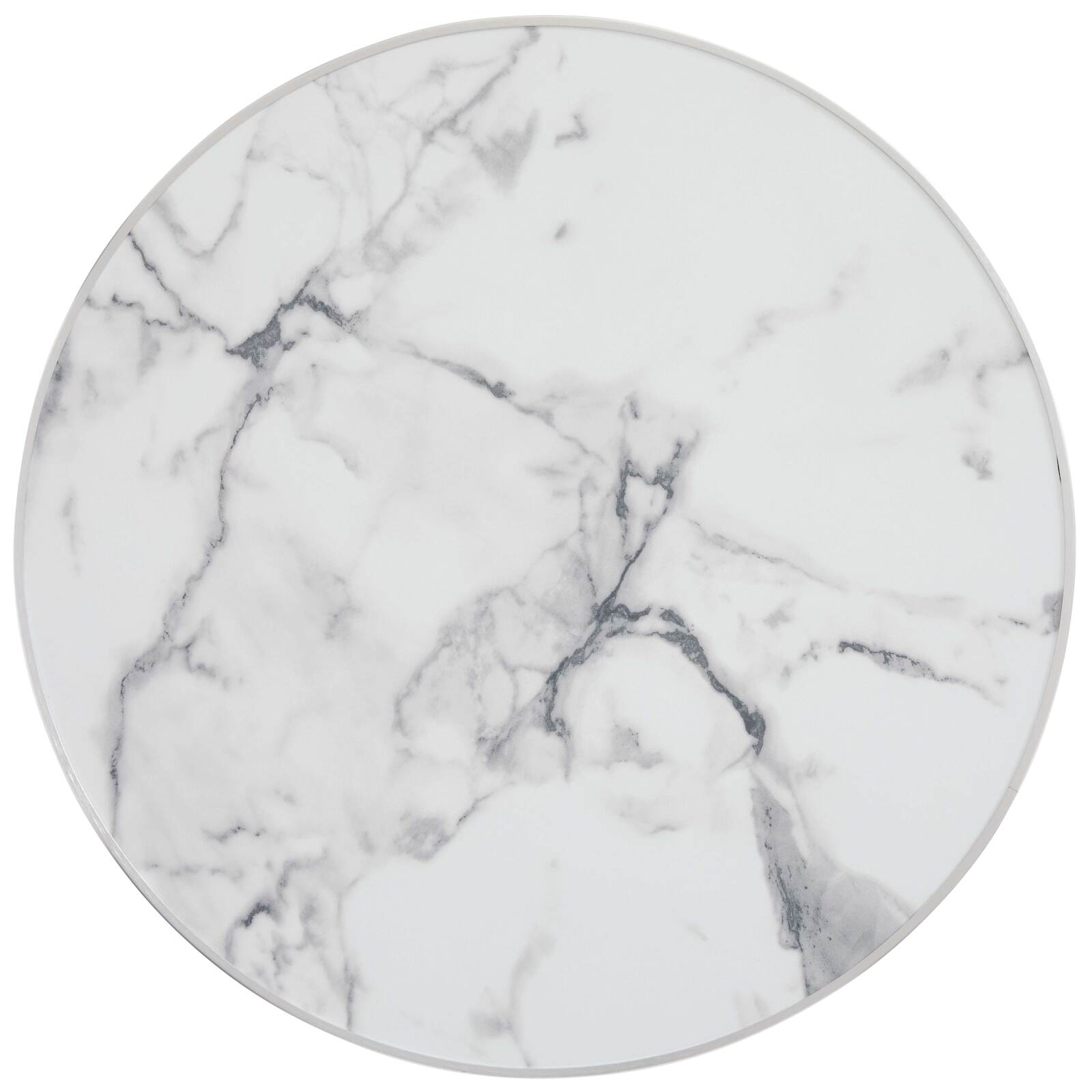 Table haute inclinable Ø 60 cm en contreplaqué avec revêtement stratifié et bords en aluminium