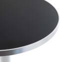 Table haute inclinable Ø 60 cm en contreplaqué avec revêtement stratifié et bords en aluminium