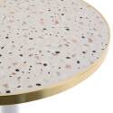 Table haute inclinable Ø 60 cm en contreplaqué avec revêtement stratifié et bords en aluminium