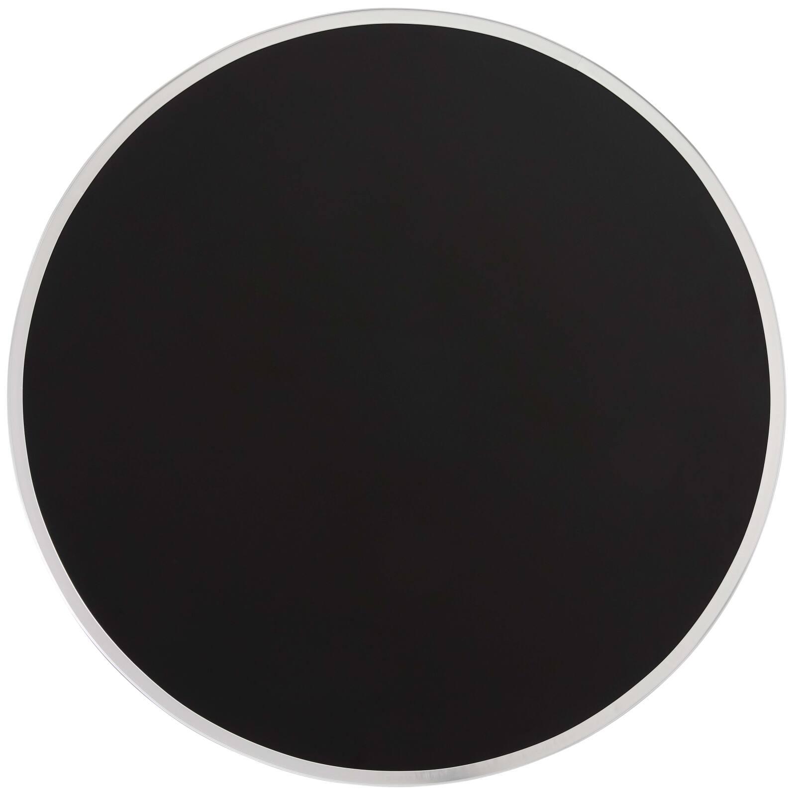 Table haute inclinable Ø 60 cm en contreplaqué avec revêtement stratifié et bords en aluminium