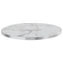 Plateau de table rond en contreplaqué avec revêtement stratifié et bord en aluminium ⌀60 cm