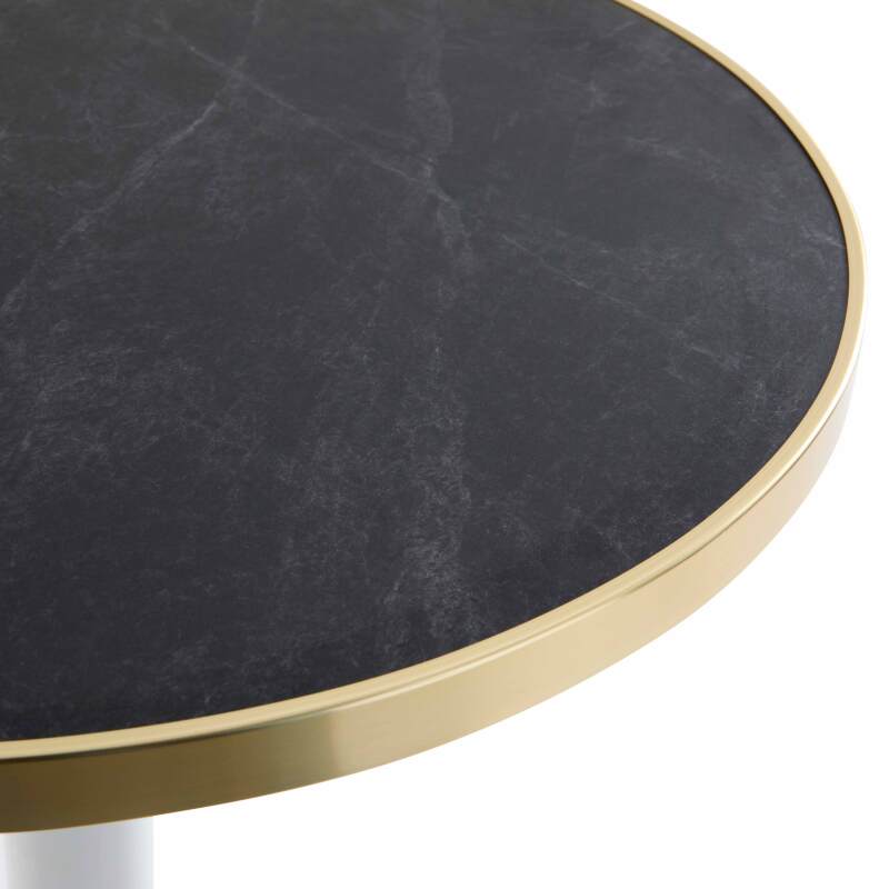 Plateau de table rond en contreplaqué avec revêtement stratifié et bord en aluminium ⌀60 cm (6/7)