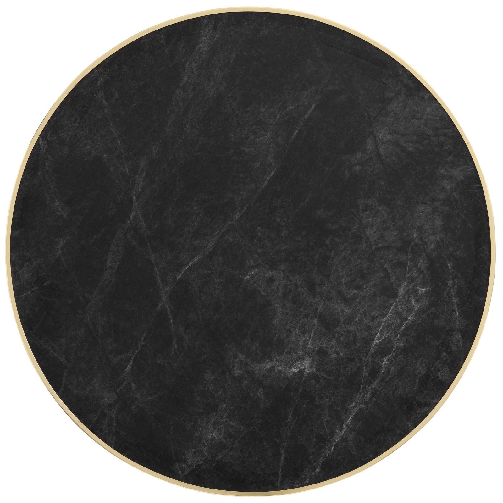 Plateau de table rond en contreplaqué avec revêtement stratifié et bord en aluminium ⌀60 cm