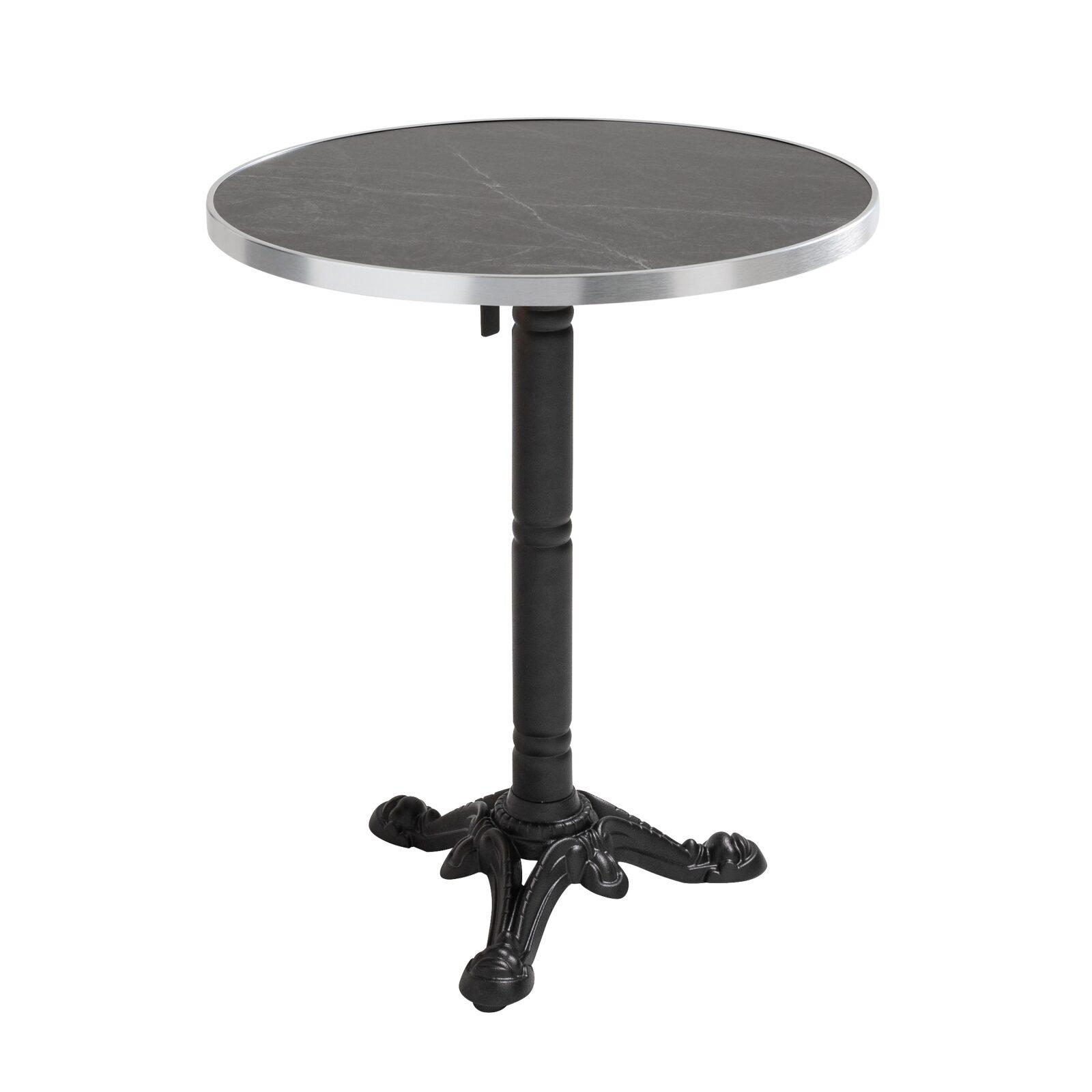 Plateau de table rond en contreplaqué avec revêtement stratifié et bord en aluminium ⌀60 cm