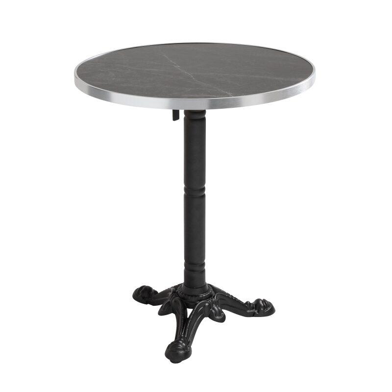 Plateau de table rond en contreplaqué avec revêtement stratifié et bord en aluminium ⌀60 cm (4/5)