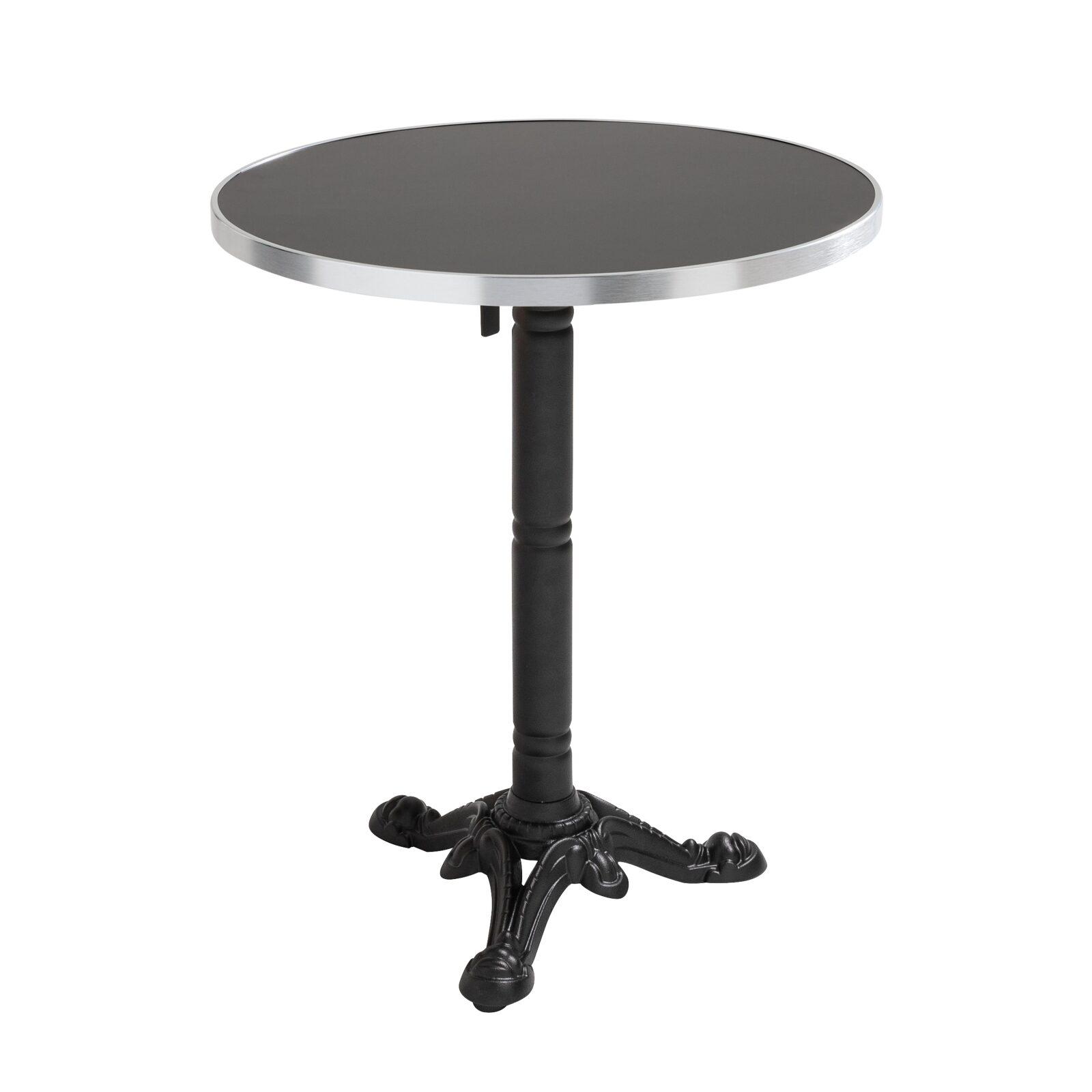 Plateau de table rond en contreplaqué avec revêtement stratifié et bord en aluminium ⌀60 cm