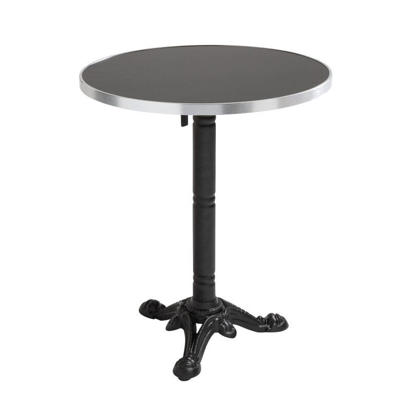 Plateau de table rond en contreplaqué avec revêtement stratifié et bord en aluminium ⌀60 cm
