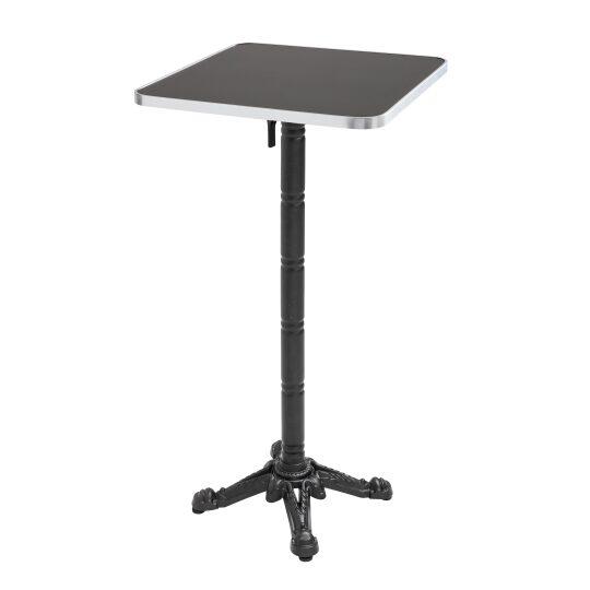Table haute en stratifié 2 personnes inclinable avec bords en aluminium et pied en fonte 60x60 cm | Oviala