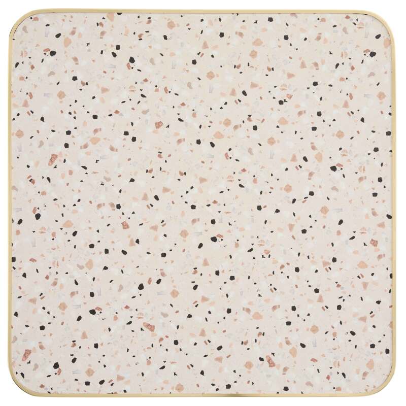 Table haute inclinable 60 x 60 cm en contreplaqué avec revêtement stratifié et bords en aluminium