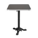 Table à manger inclinable 60 x 60 cm en contreplaqué avec revêtement stratifié et bords en aluminium