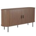 Buffet 2 portes en MDF décor mélaminé et acier 140 cm