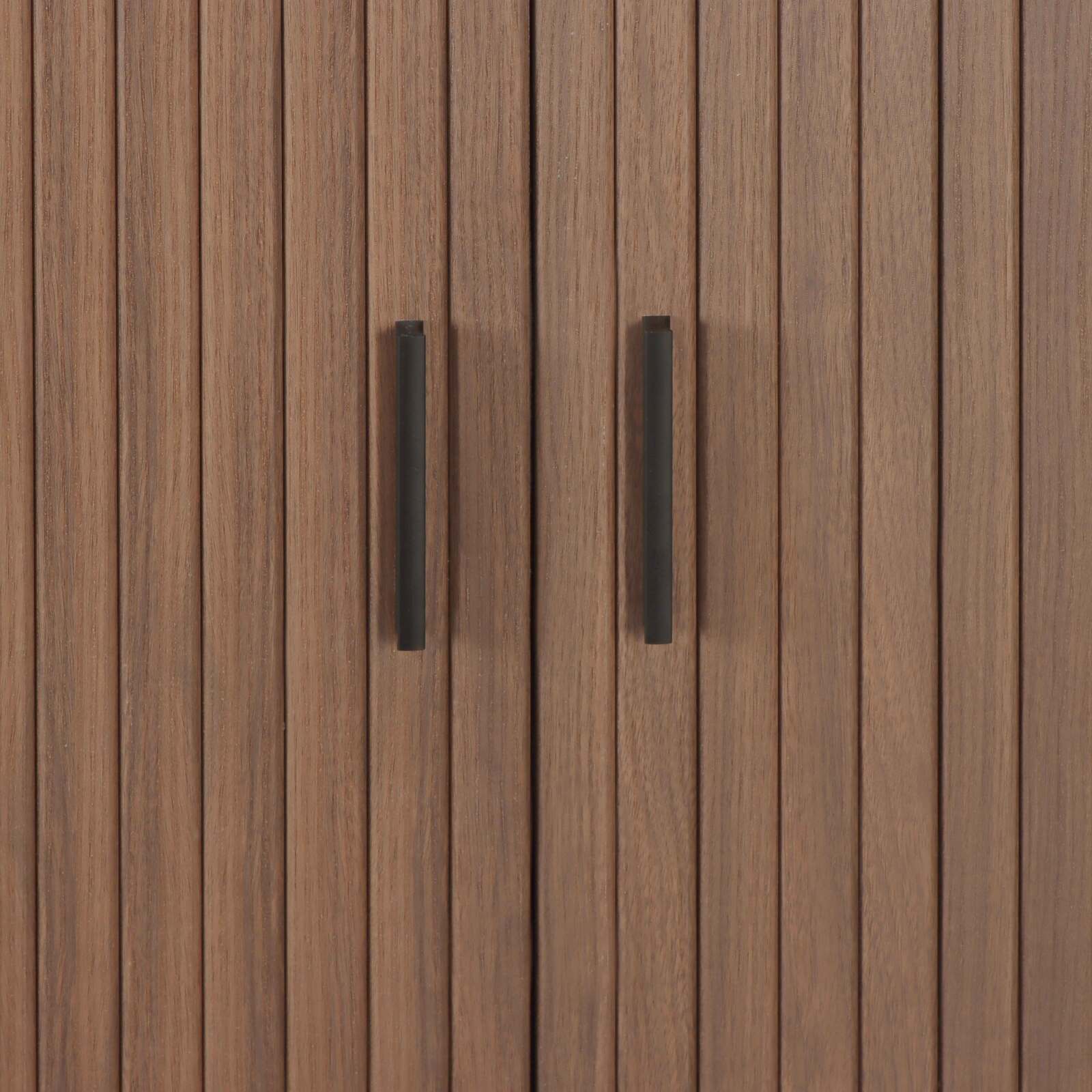 Buffet 2 portes en MDF décor mélaminé et acier 140 cm