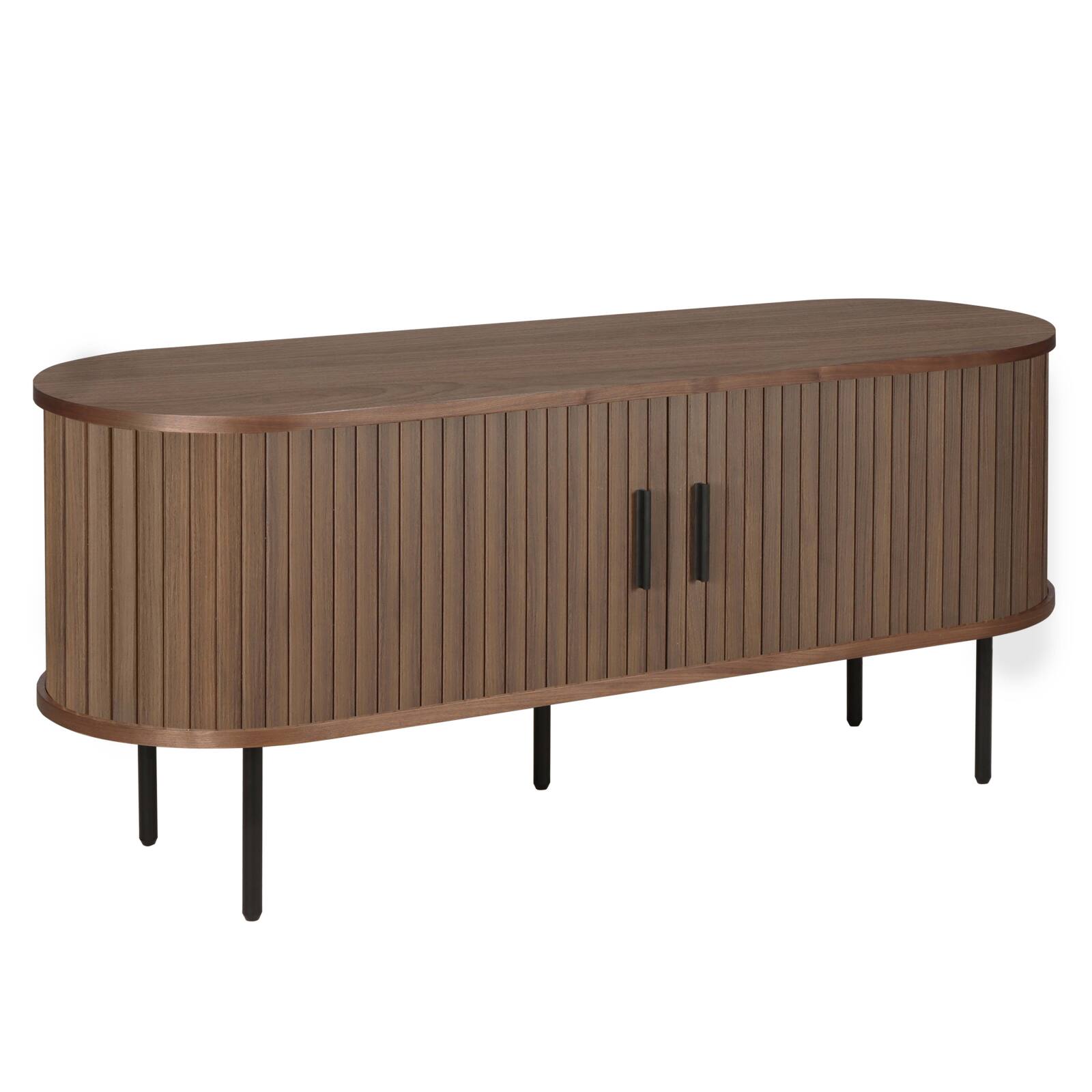 Meuble TV en MDF décor mélaminé et acier 120 cm