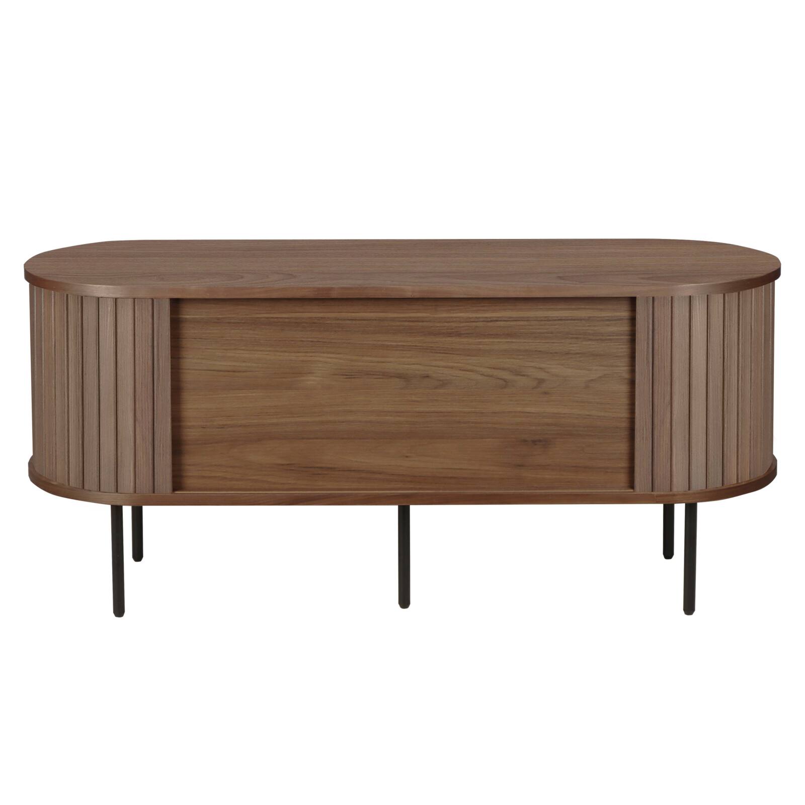 Meuble TV en MDF décor mélaminé et acier 120 cm