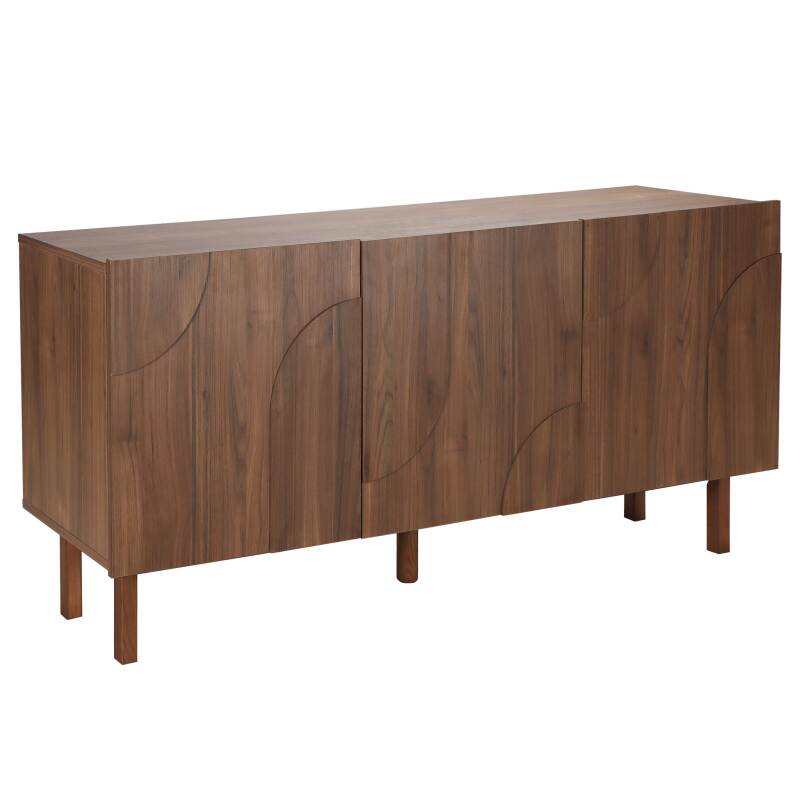 Buffet 3 portes en MDF décor mélaminé effet bois