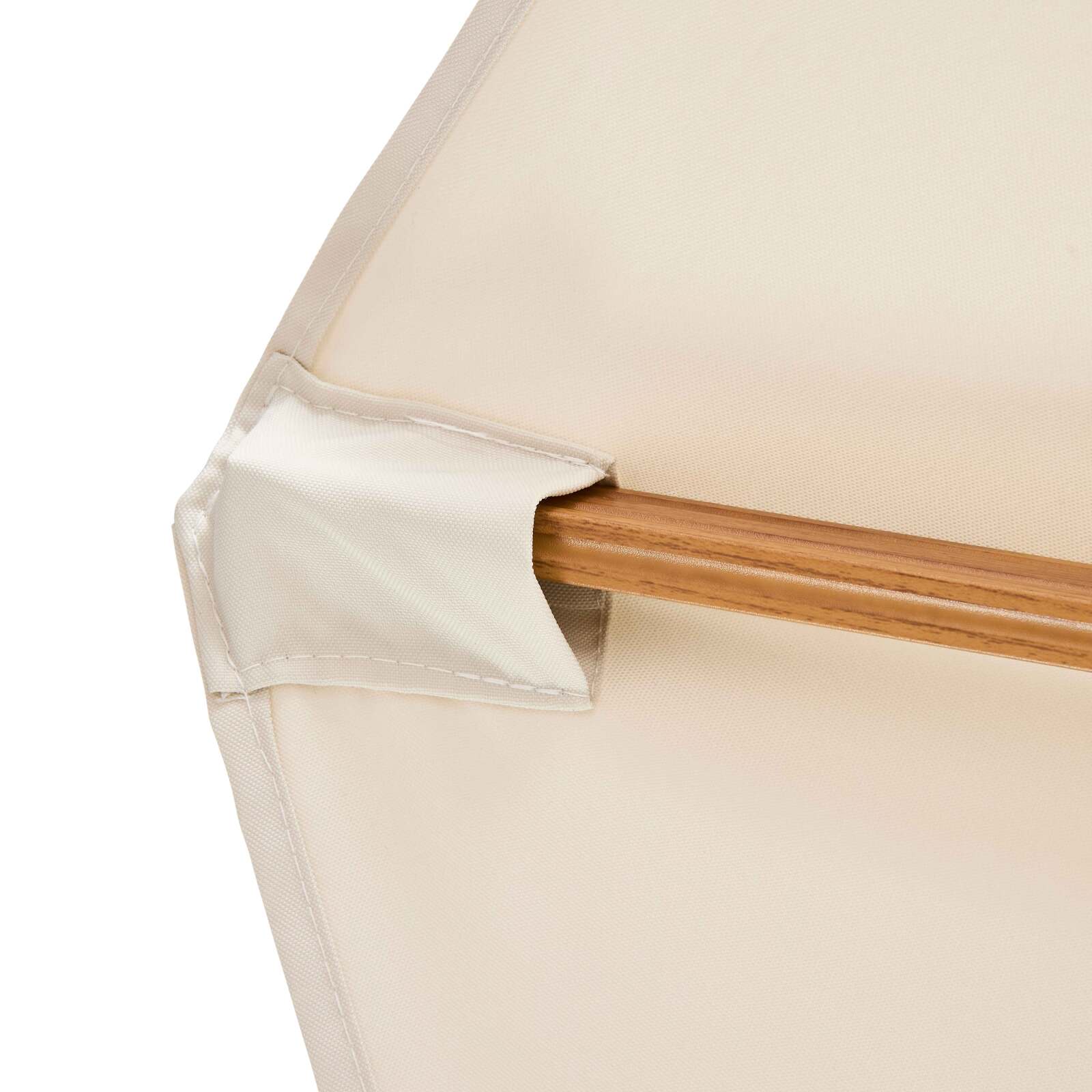 Parasol déporté 3 têtes (4,5 x 2,65 m) avec mât rotatif 360° effet bois et housse de protection