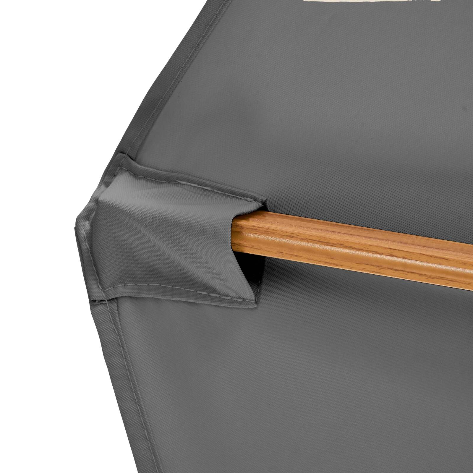 Parasol déporté 3 têtes (4,5 x 2,65 m) avec mât rotatif 360° effet bois et housse de protection Parasol déporté 3 têtes (4,5 x 2,65 m) avec mât rotatif 360° effet bois et housse de protection