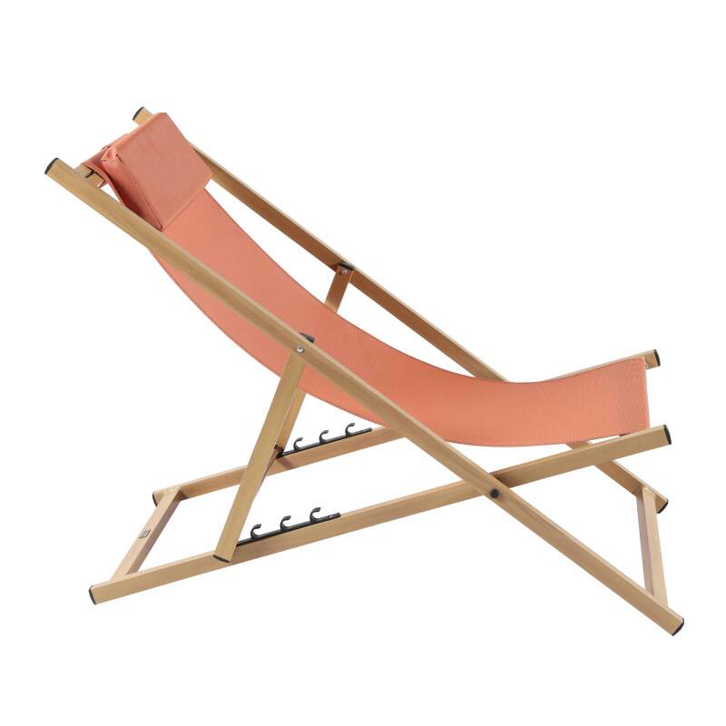 Lot de 2 chiliennes en aluminium inclinables 4 positions