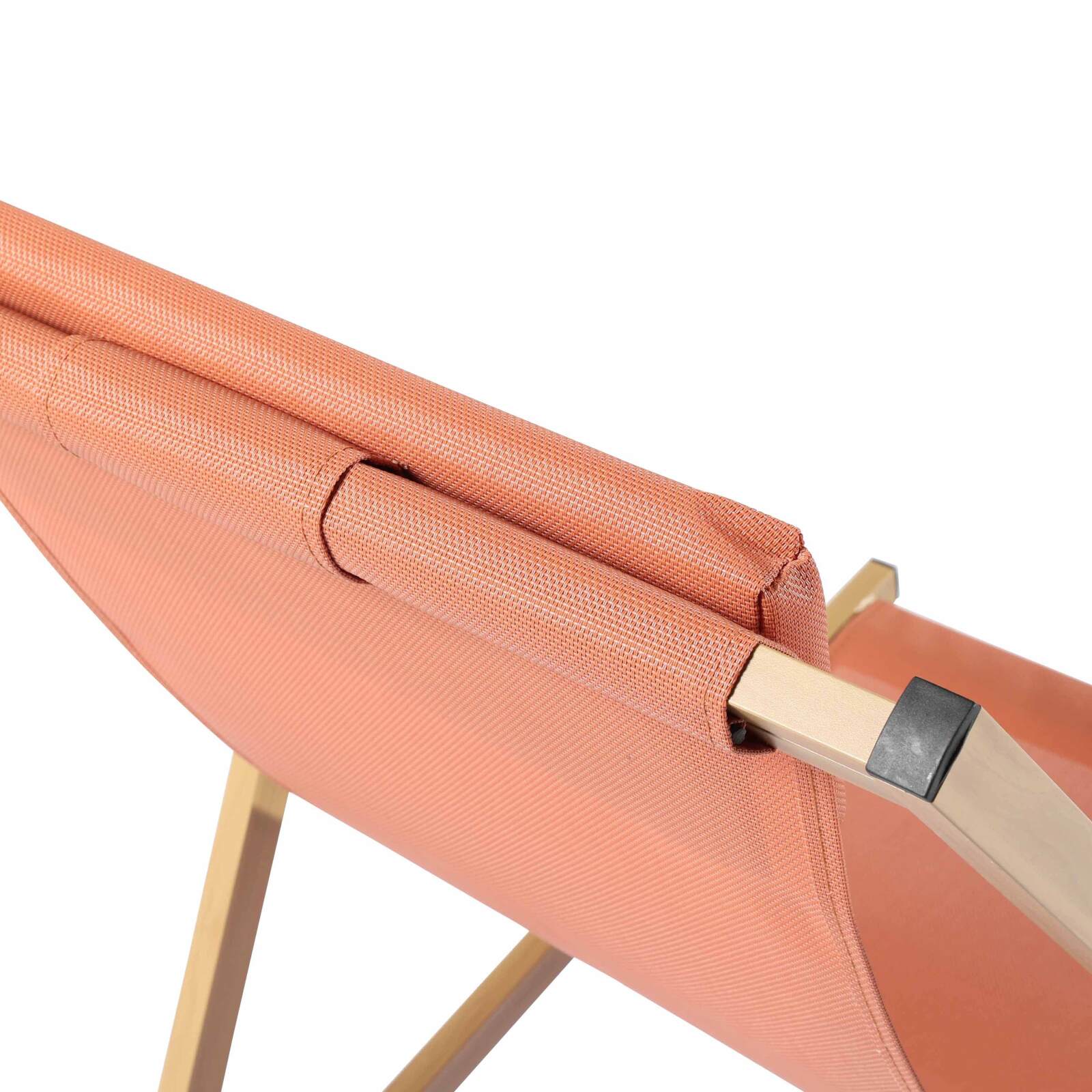 Lot de 2 chiliennes en aluminium inclinables 4 positions