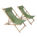 Lot de 2 chiliennes en aluminium inclinables 4 positions
