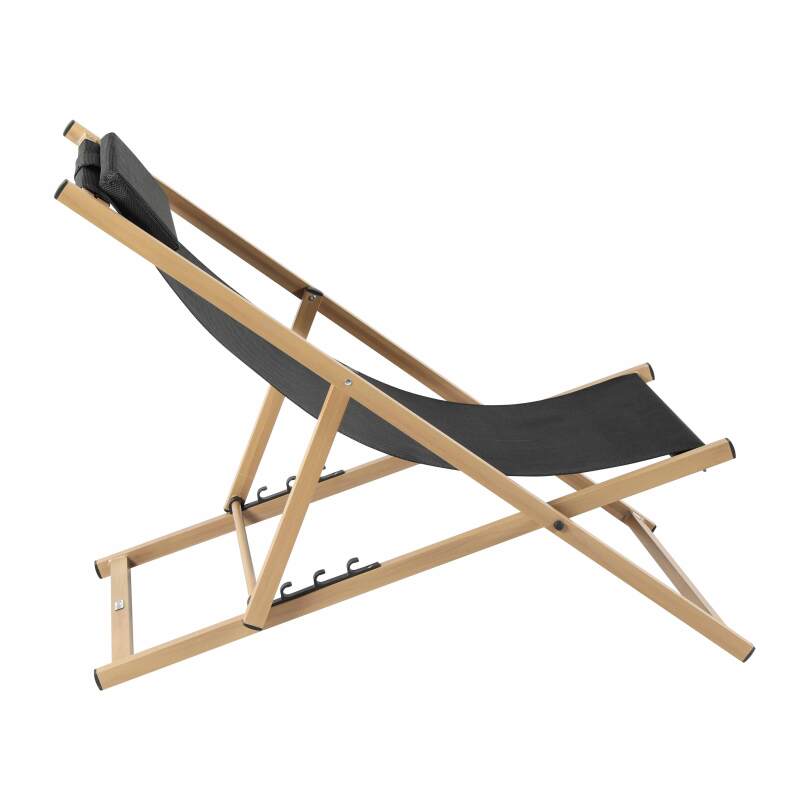 Lot de 2 chiliennes en aluminium inclinables 4 positions