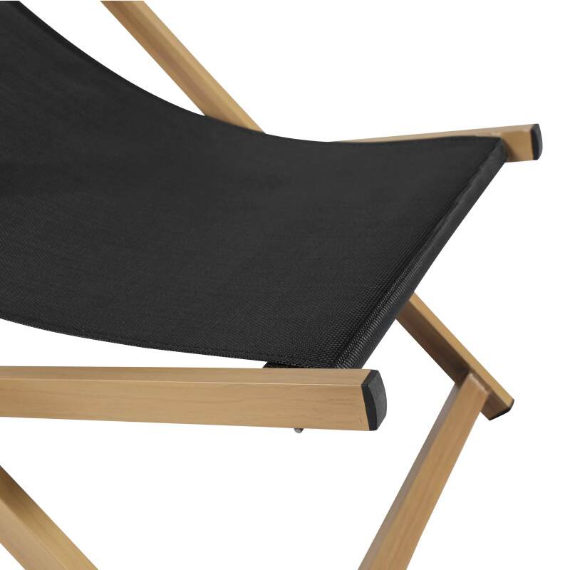 Lot de 2 chiliennes en aluminium inclinables 4 positions